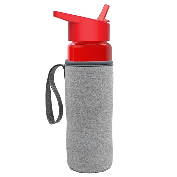 24 Oz Bottle- Flip Straw Lid & Insulator Caddy... from ASI 40480 Koozie Group