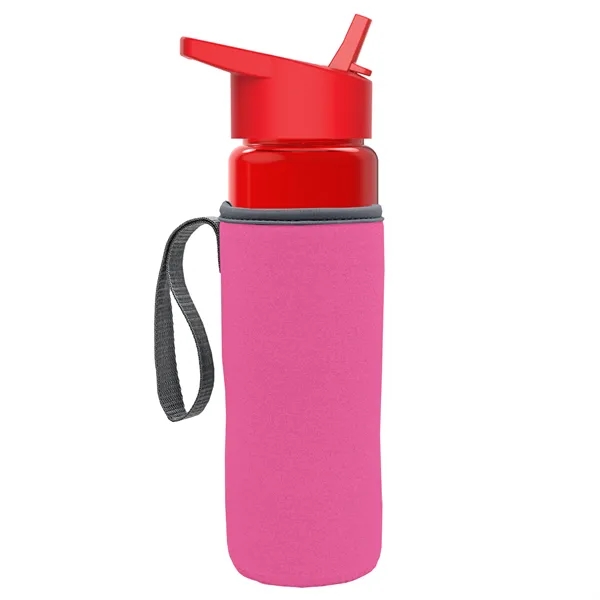 24 Oz Bottle- Flip Straw Lid & Insulator Caddy... from ASI 40480 Koozie Group