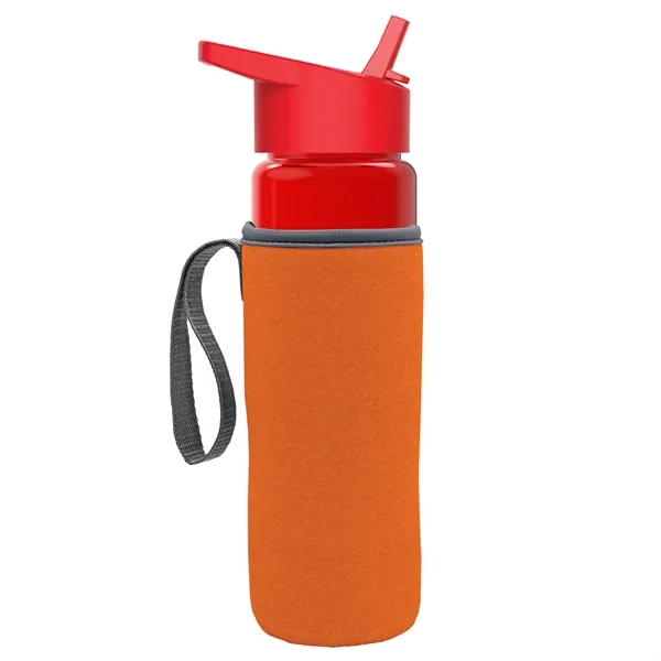 24 Oz Bottle- Flip Straw Lid & Insulator Caddy... from ASI 40480 Koozie Group