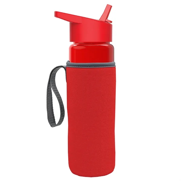 24 Oz Bottle- Flip Straw Lid & Insulator Caddy... from ASI 40480 Koozie Group