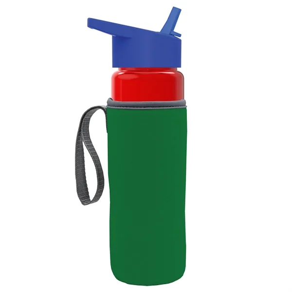 24 Oz Bottle- Flip Straw Lid & Insulator Caddy... from ASI 40480 Koozie Group