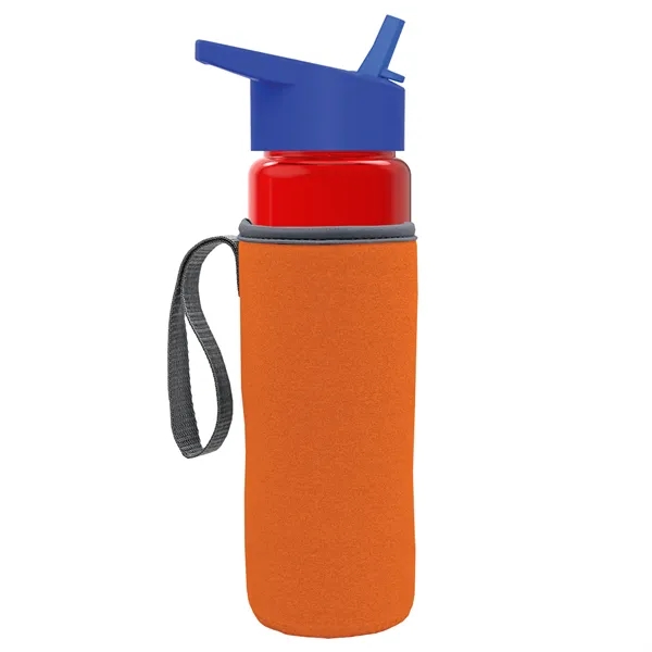 24 Oz Bottle- Flip Straw Lid & Insulator Caddy... from ASI 40480 Koozie Group
