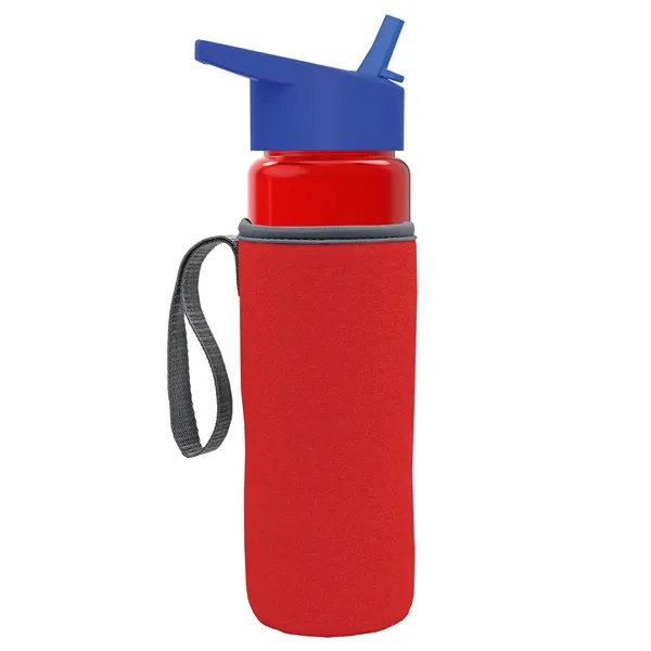 24 Oz Bottle- Flip Straw Lid & Insulator Caddy... from ASI 40480 Koozie Group