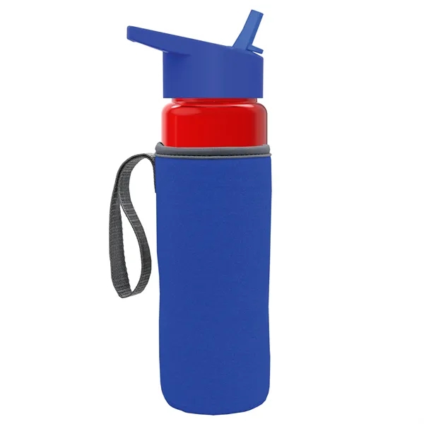 24 Oz Bottle- Flip Straw Lid & Insulator Caddy... from ASI 40480 Koozie Group