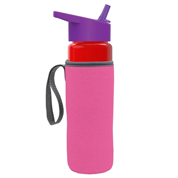 24 Oz Bottle- Flip Straw Lid & Insulator Caddy... from ASI 40480 Koozie Group