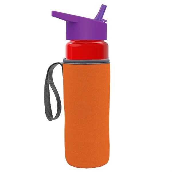24 Oz Bottle- Flip Straw Lid & Insulator Caddy... from ASI 40480 Koozie Group