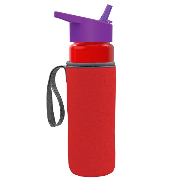24 Oz Bottle- Flip Straw Lid & Insulator Caddy... from ASI 40480 Koozie Group