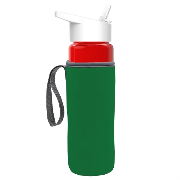 24 Oz Bottle- Flip Straw Lid & Insulator Caddy... from ASI 40480 Koozie Group