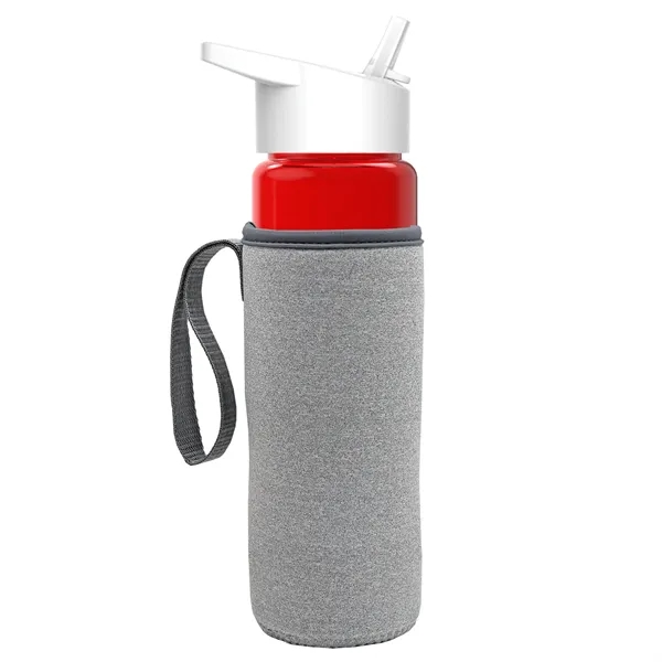 24 Oz Bottle- Flip Straw Lid & Insulator Caddy... from ASI 40480 Koozie Group