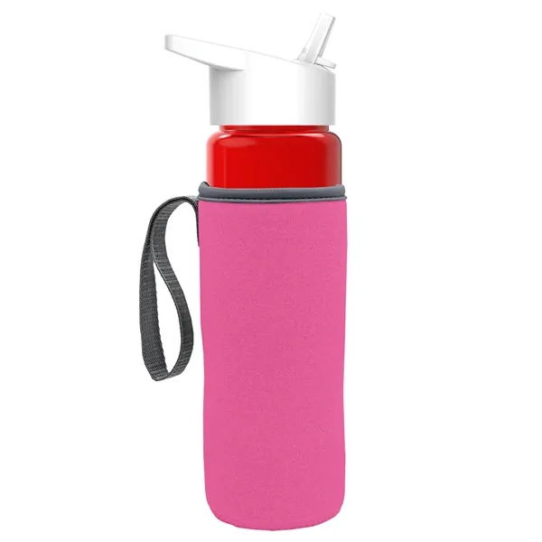 24 Oz Bottle- Flip Straw Lid & Insulator Caddy... from ASI 40480 Koozie Group