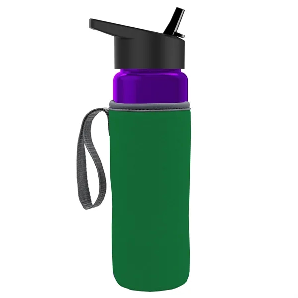 24 Oz Bottle- Flip Straw Lid & Insulator Caddy... from ASI 40480 Koozie Group