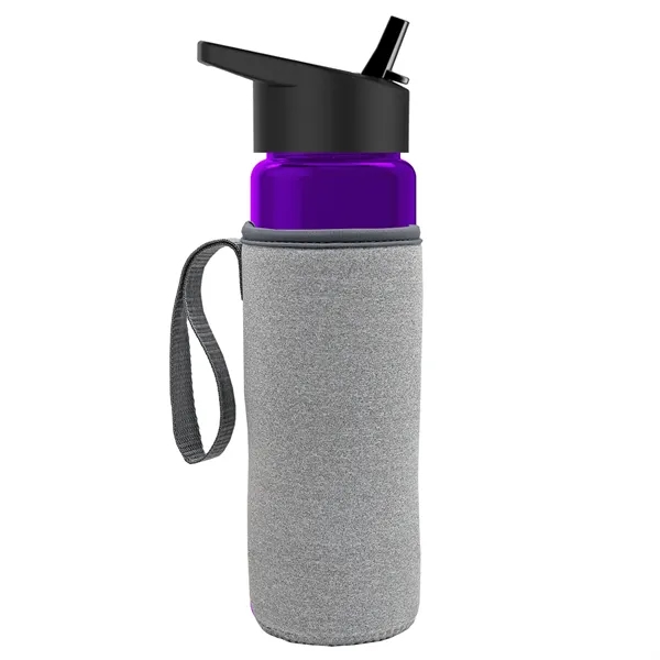 24 Oz Bottle- Flip Straw Lid & Insulator Caddy... from ASI 40480 Koozie Group