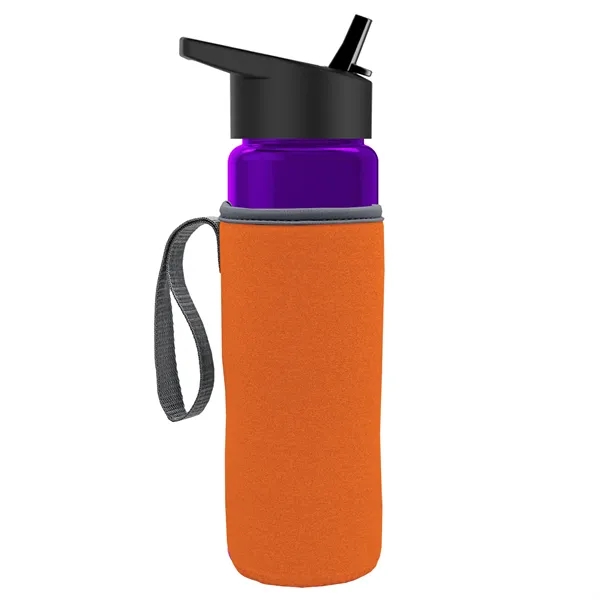 24 Oz Bottle- Flip Straw Lid & Insulator Caddy... from ASI 40480 Koozie Group