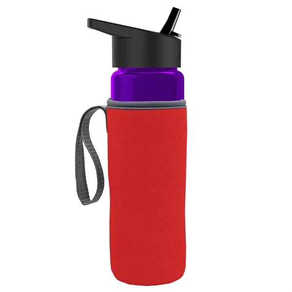 24 Oz Bottle- Flip Straw Lid & Insulator Caddy... from ASI 40480 Koozie Group
