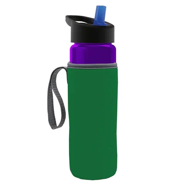 24 Oz Bottle- Flip Straw Lid & Insulator Caddy... from ASI 40480 Koozie Group
