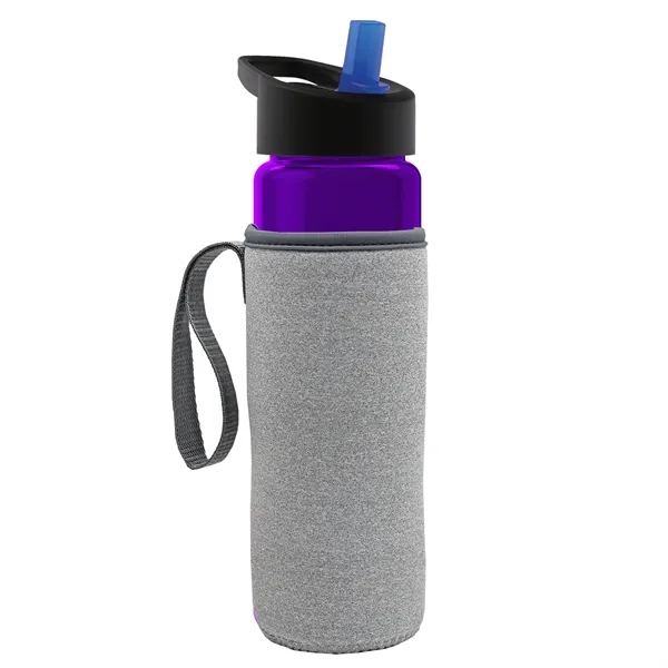 24 Oz Bottle- Flip Straw Lid & Insulator Caddy... from ASI 40480 Koozie Group
