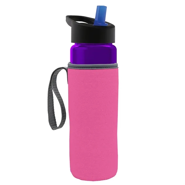 24 Oz Bottle- Flip Straw Lid & Insulator Caddy... from ASI 40480 Koozie Group