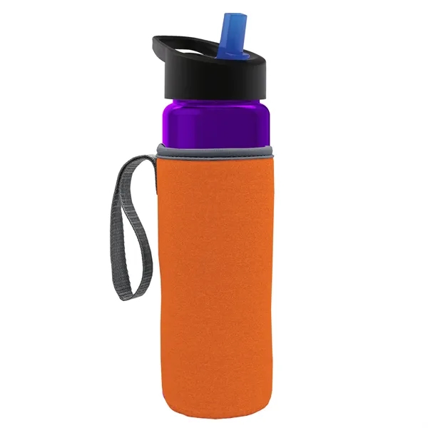 24 Oz Bottle- Flip Straw Lid & Insulator Caddy... from ASI 40480 Koozie Group