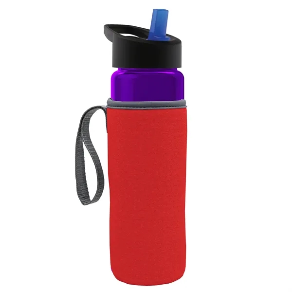 24 Oz Bottle- Flip Straw Lid & Insulator Caddy... from ASI 40480 Koozie Group