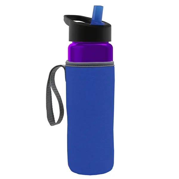 24 Oz Bottle- Flip Straw Lid & Insulator Caddy... from ASI 40480 Koozie Group