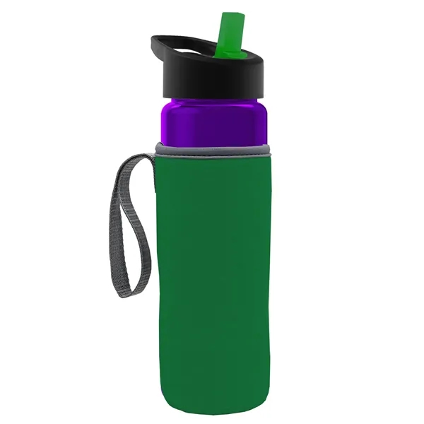 24 Oz Bottle- Flip Straw Lid & Insulator Caddy... from ASI 40480 Koozie Group
