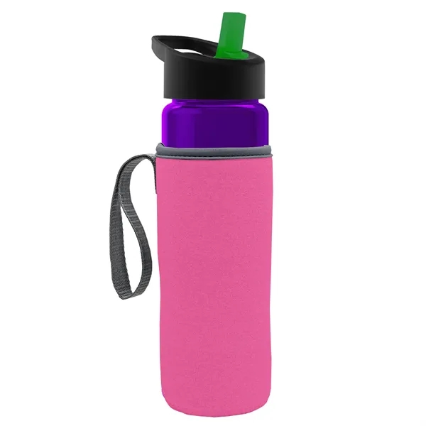 24 Oz Bottle- Flip Straw Lid & Insulator Caddy... from ASI 40480 Koozie Group