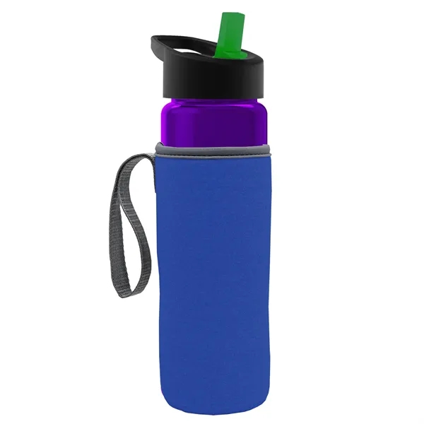 24 Oz Bottle- Flip Straw Lid & Insulator Caddy... from ASI 40480 Koozie Group