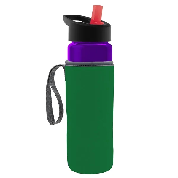 24 Oz Bottle- Flip Straw Lid & Insulator Caddy... from ASI 40480 Koozie Group