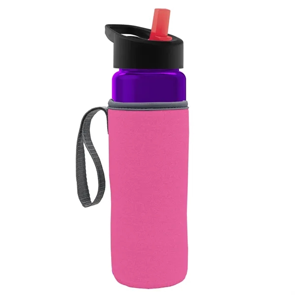 24 Oz Bottle- Flip Straw Lid & Insulator Caddy... from ASI 40480 Koozie Group