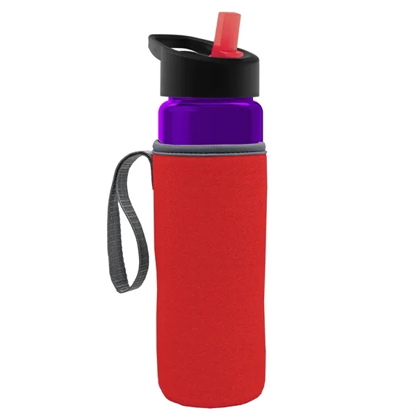 24 Oz Bottle- Flip Straw Lid & Insulator Caddy... from ASI 40480 Koozie Group