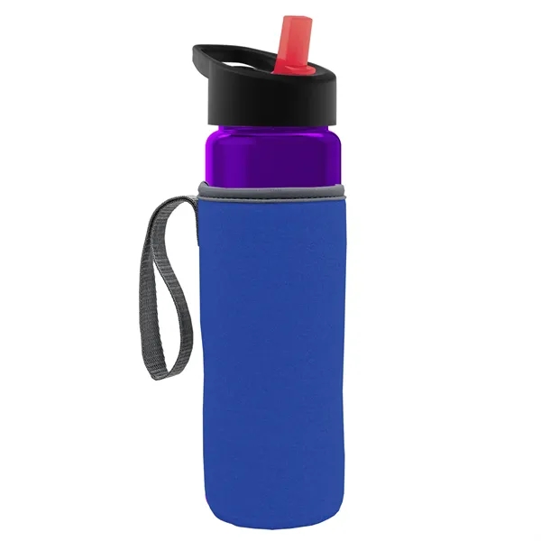 24 Oz Bottle- Flip Straw Lid & Insulator Caddy... from ASI 40480 Koozie Group