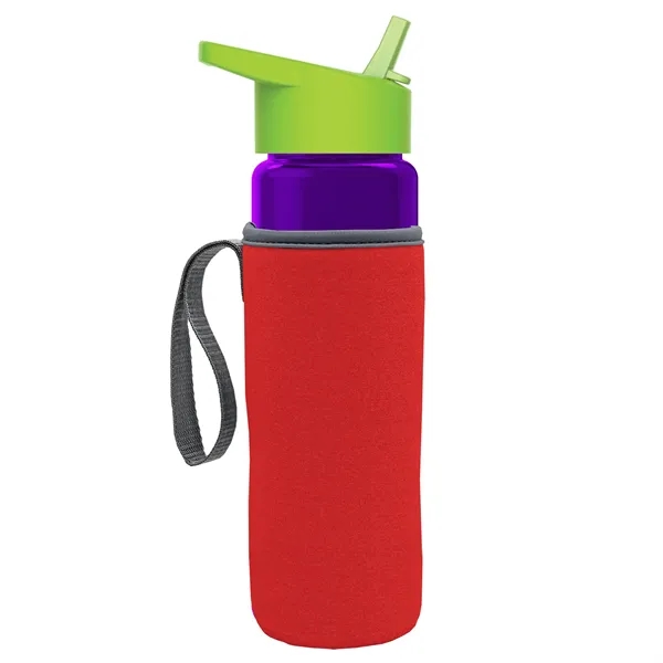 24 Oz Bottle- Flip Straw Lid & Insulator Caddy... from ASI 40480 Koozie Group