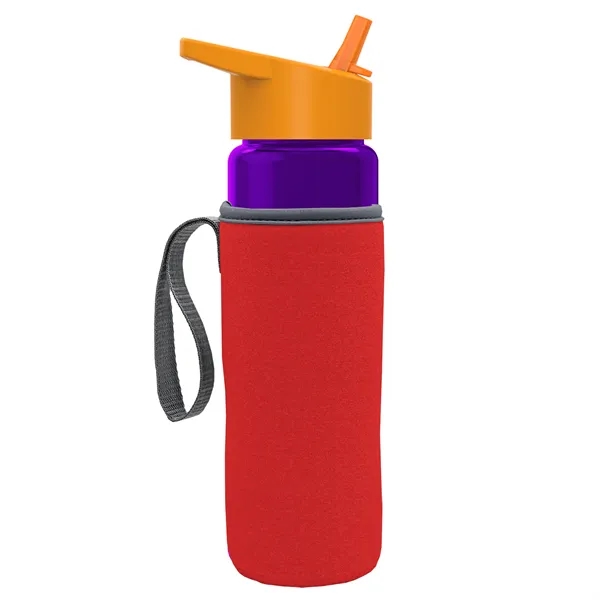 24 Oz Bottle- Flip Straw Lid & Insulator Caddy... from ASI 40480 Koozie Group