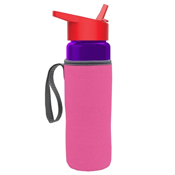 24 Oz Bottle- Flip Straw Lid & Insulator Caddy... from ASI 40480 Koozie Group