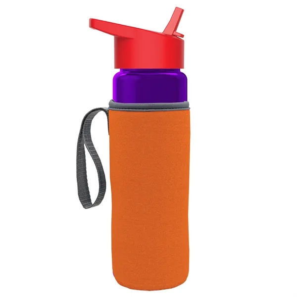 24 Oz Bottle- Flip Straw Lid & Insulator Caddy... from ASI 40480 Koozie Group