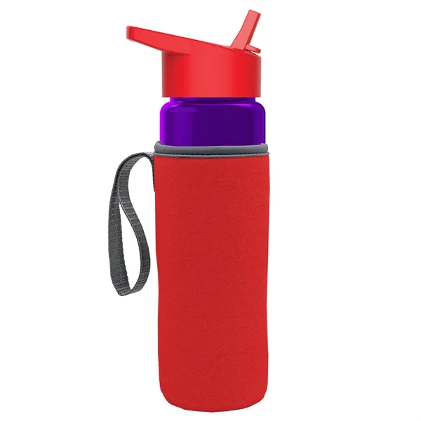 24 Oz Bottle- Flip Straw Lid & Insulator Caddy... from ASI 40480 Koozie Group