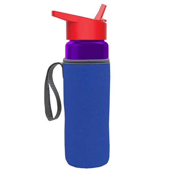 24 Oz Bottle- Flip Straw Lid & Insulator Caddy... from ASI 40480 Koozie Group