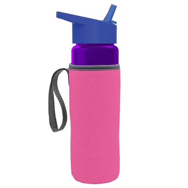24 Oz Bottle- Flip Straw Lid & Insulator Caddy... from ASI 40480 Koozie Group