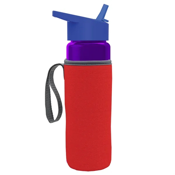 24 Oz Bottle- Flip Straw Lid & Insulator Caddy... from ASI 40480 Koozie Group
