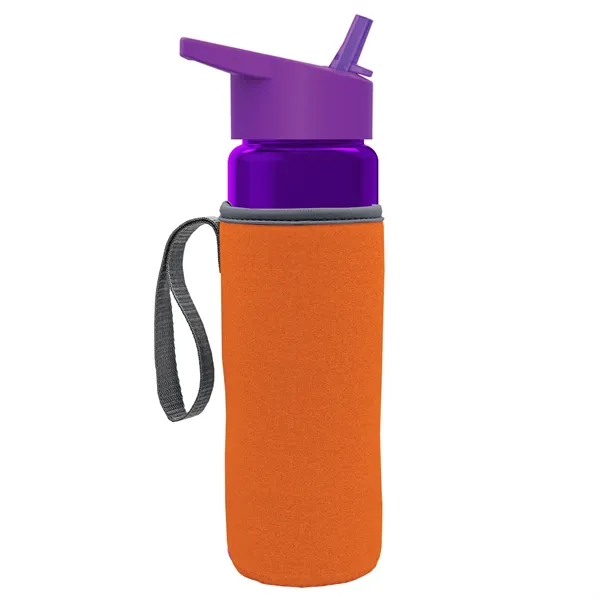 24 Oz Bottle- Flip Straw Lid & Insulator Caddy... from ASI 40480 Koozie Group