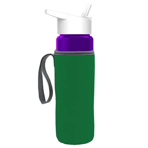 24 Oz Bottle- Flip Straw Lid & Insulator Caddy... from ASI 40480 Koozie Group