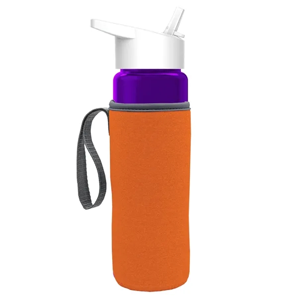 24 Oz Bottle- Flip Straw Lid & Insulator Caddy... from ASI 40480 Koozie Group