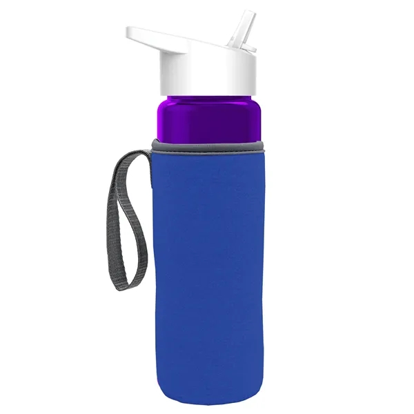 24 Oz Bottle- Flip Straw Lid & Insulator Caddy... from ASI 40480 Koozie Group