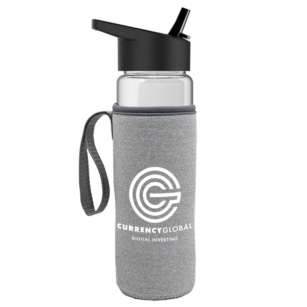 24 Oz Bottle- Flip Straw Lid & Insulator Caddy... from ASI 40480 Koozie Group