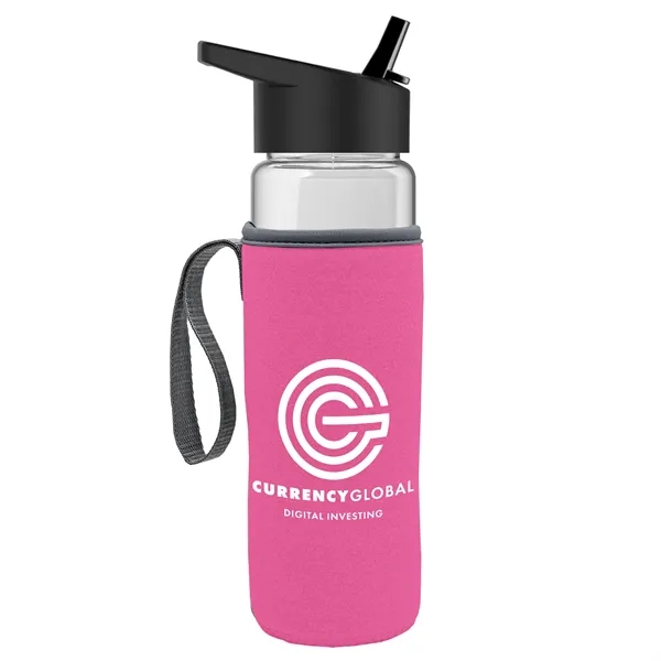 24 Oz Bottle- Flip Straw Lid & Insulator Caddy... from ASI 40480 Koozie Group