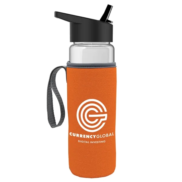 24 Oz Bottle- Flip Straw Lid & Insulator Caddy... from ASI 40480 Koozie Group
