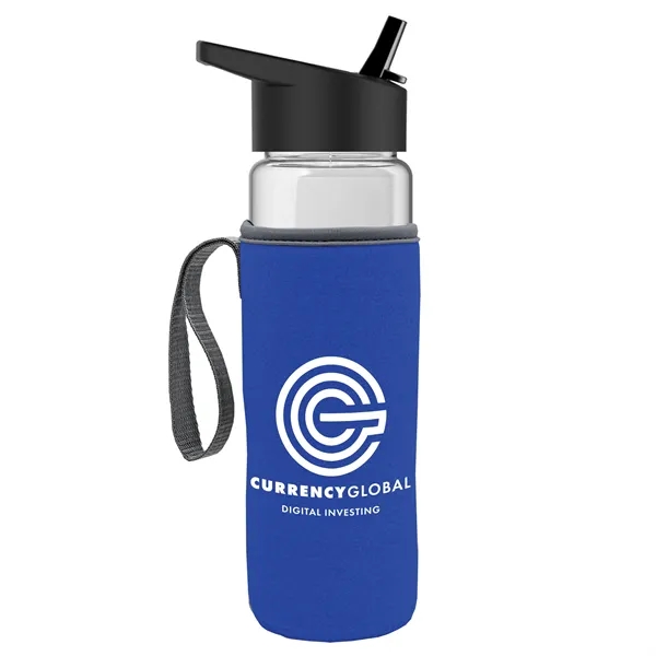 24 Oz Bottle- Flip Straw Lid & Insulator Caddy... from ASI 40480 Koozie Group