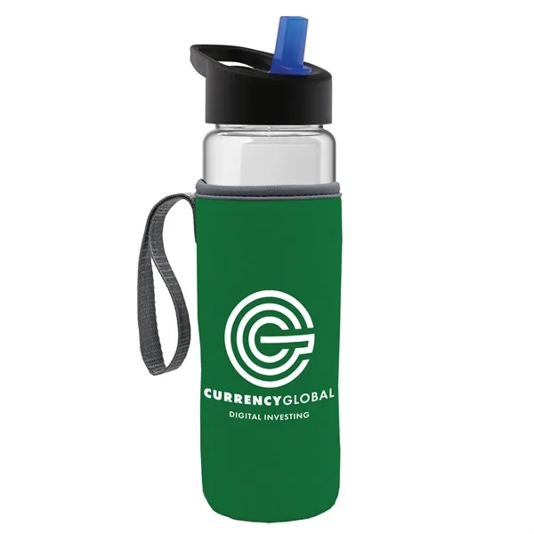 24 Oz Bottle- Flip Straw Lid & Insulator Caddy... from ASI 40480 Koozie Group