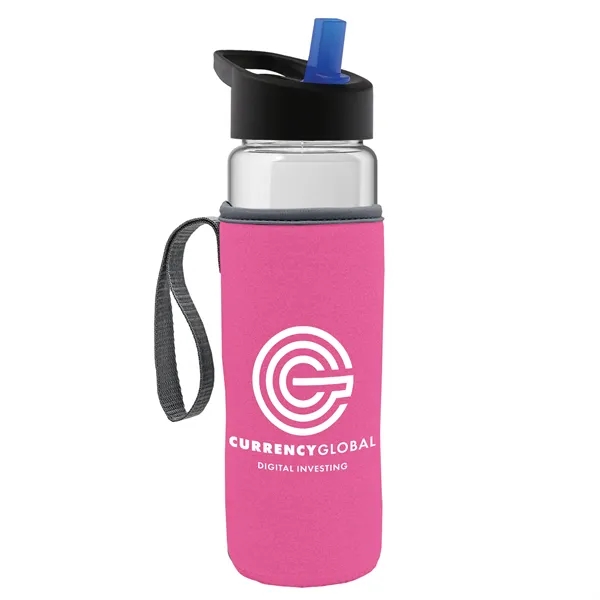 24 Oz Bottle- Flip Straw Lid & Insulator Caddy... from ASI 40480 Koozie Group