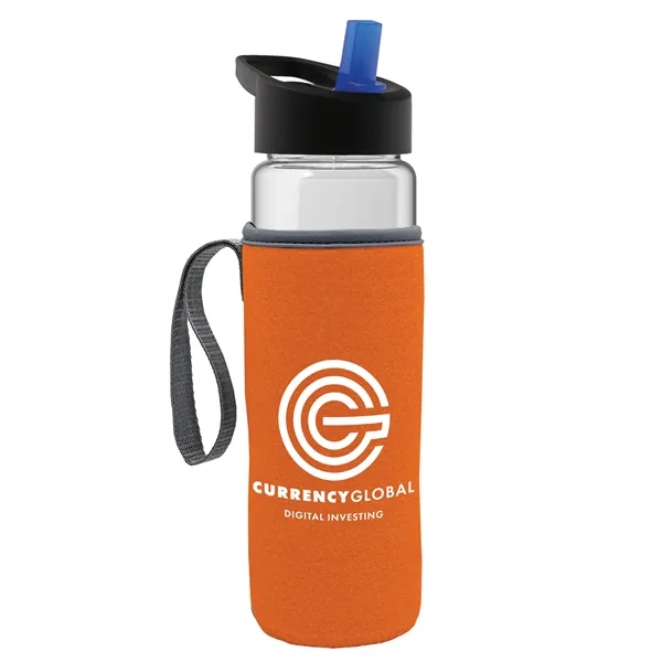 24 Oz Bottle- Flip Straw Lid & Insulator Caddy... from ASI 40480 Koozie Group